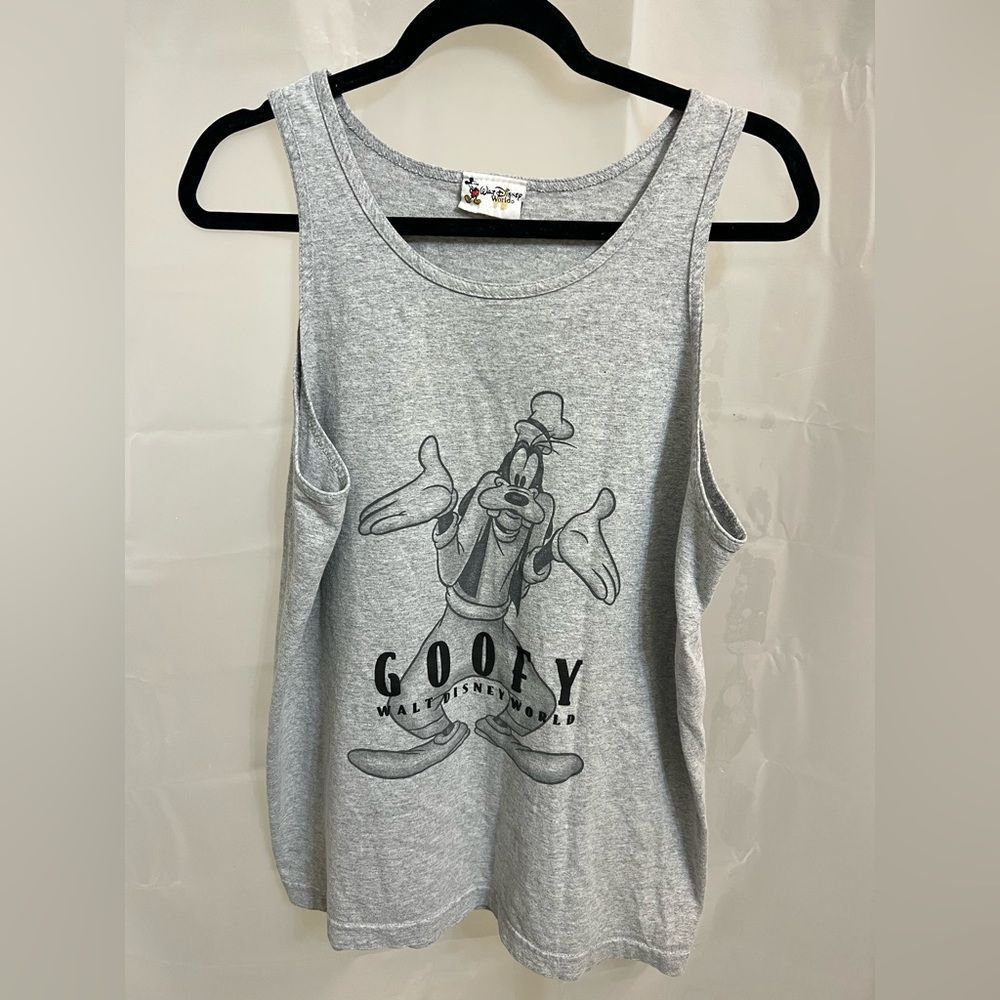 Vintage 90s Goofy - Walt Disney World Gray Tank Top